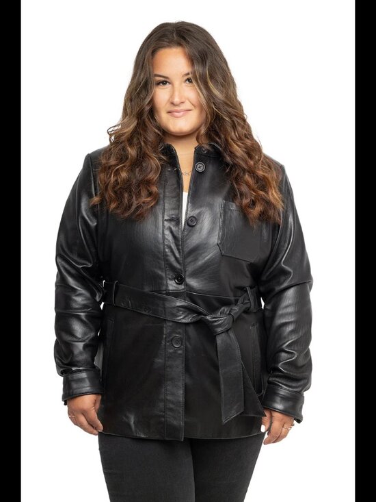 Leather New York Jackets & Blazers - Glamour Gridlock Womens Fashion Leather Jacket